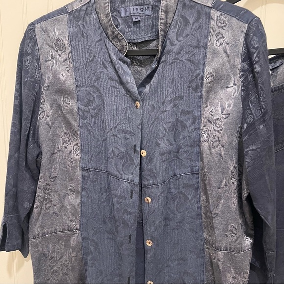 Citron Santa Monica Dark Blue Patchwork Maxi Dress and Top - Picture 2 of 10